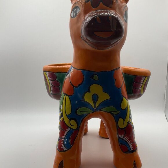 Handcrafted Handpainted Donkey Planter Mexican Talavera Pottery*Read - Picture 9 of 12